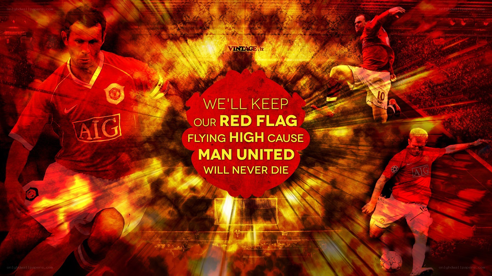 Man United football collage