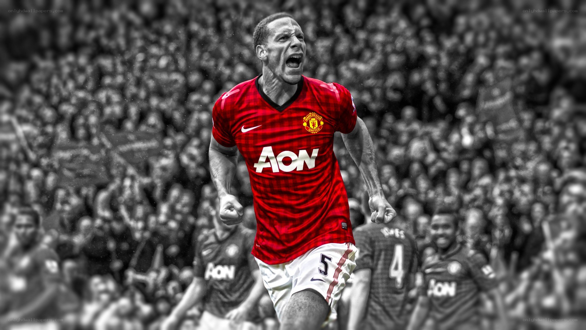 Man United player celebrating