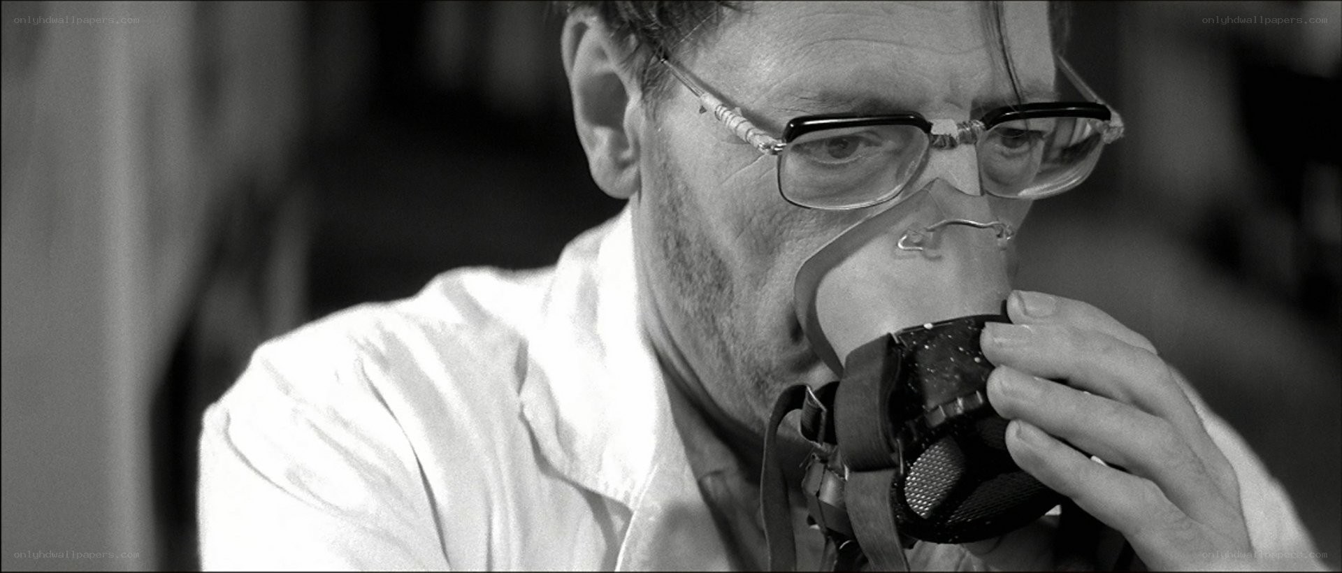 man using breathing apparatus