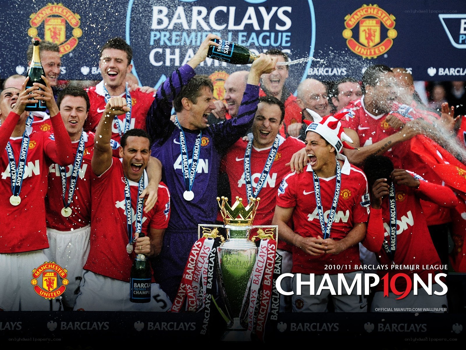 Man Utd celebrates title win