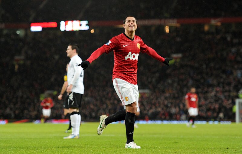 Man Utd player celebrates goal