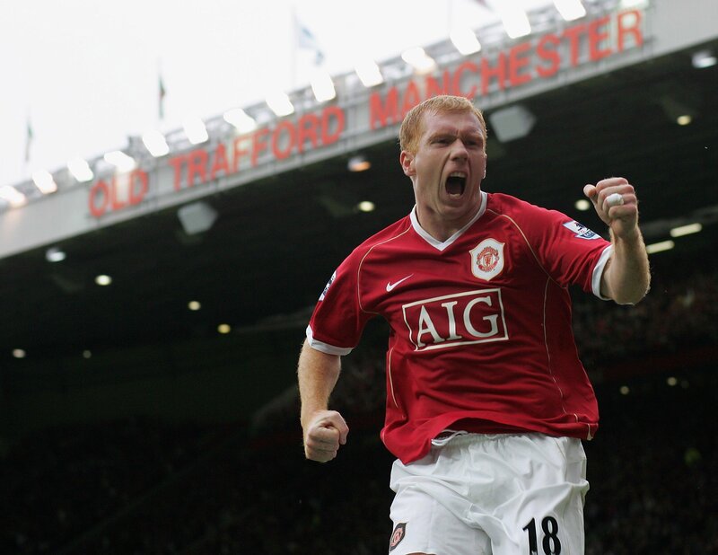 Man Utd player celebrating