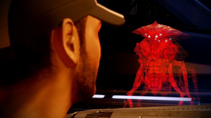 Man Viewing Hologram