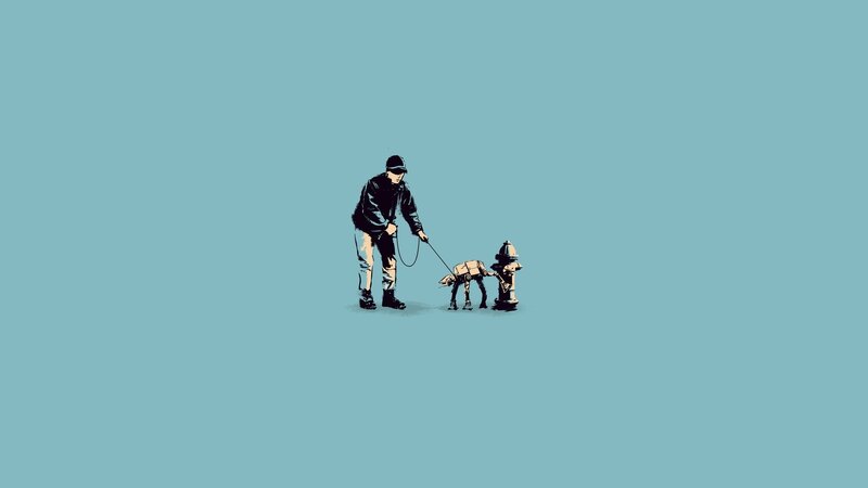 Man Walking AT-AT — Blue