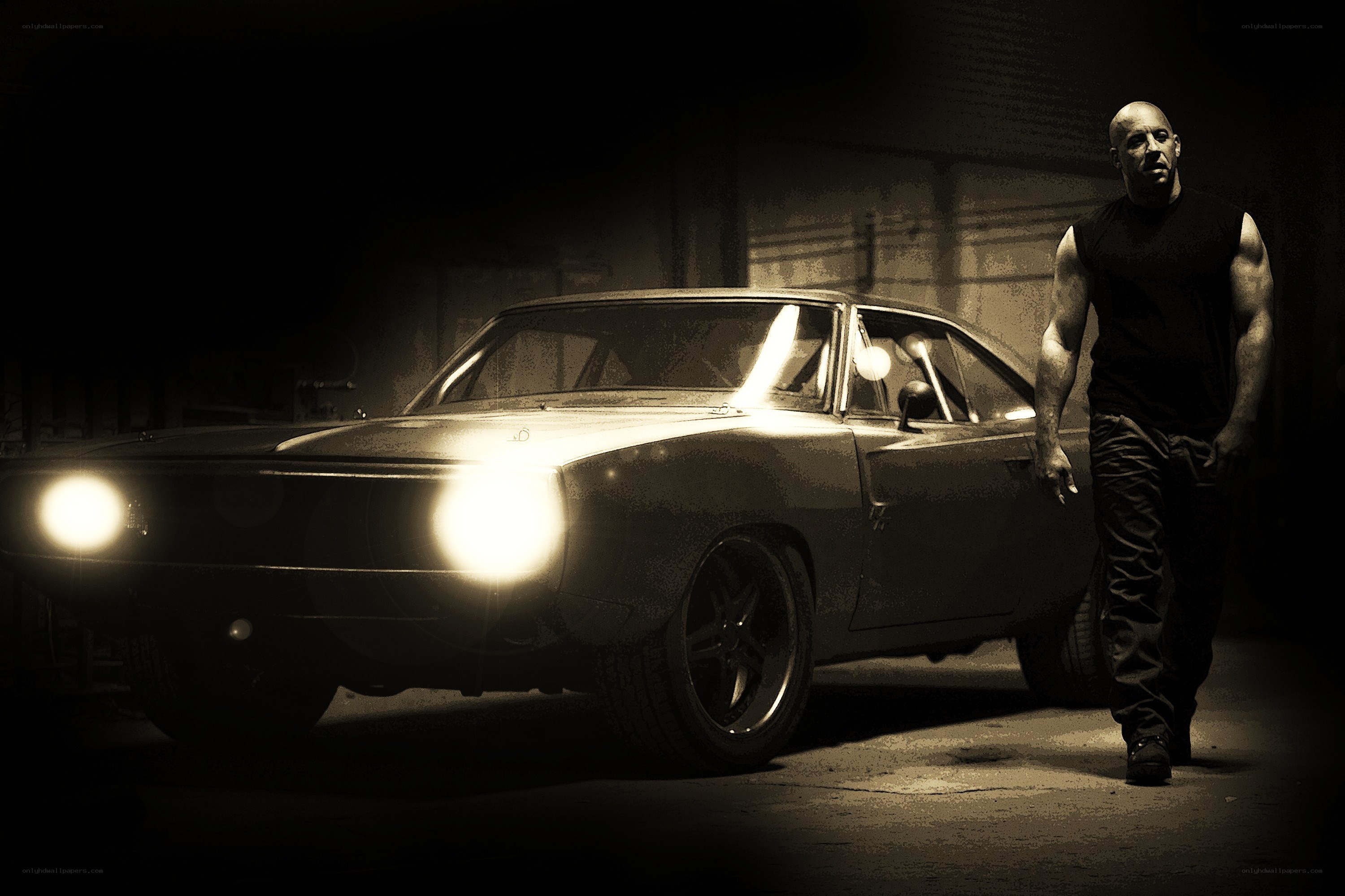 man walking beside classic car