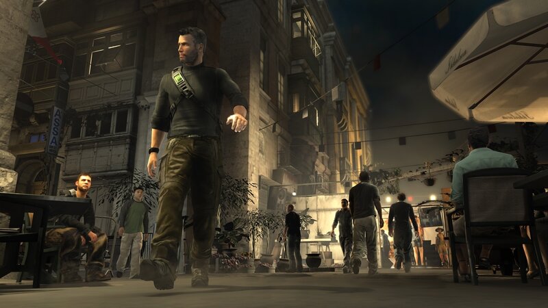 Man walking in city street