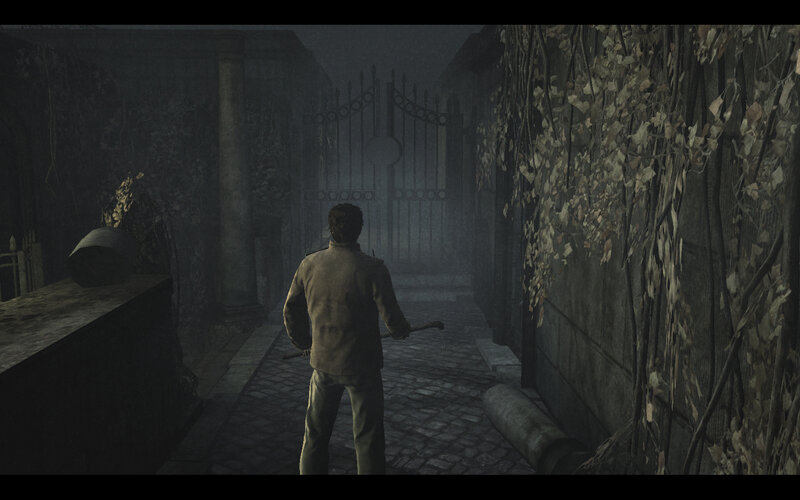 man walking in dark alley
