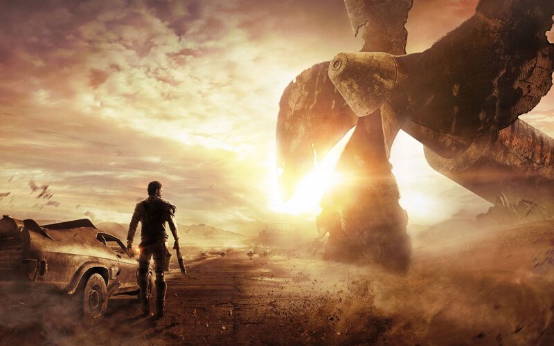 Man Walking in Desert — Brown