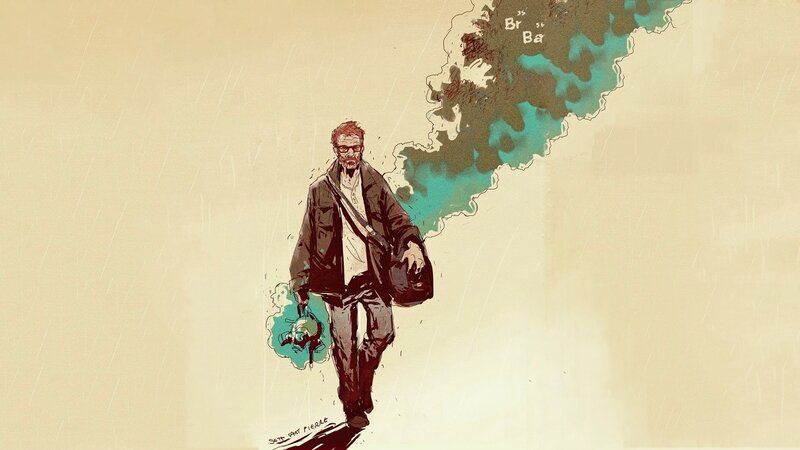 Man Walking in Rain — Beige
