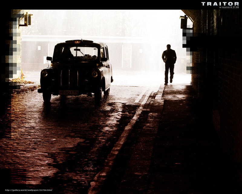 Man Walking in Rain — Black, Dramatic