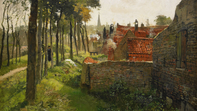 Man Walking in Village