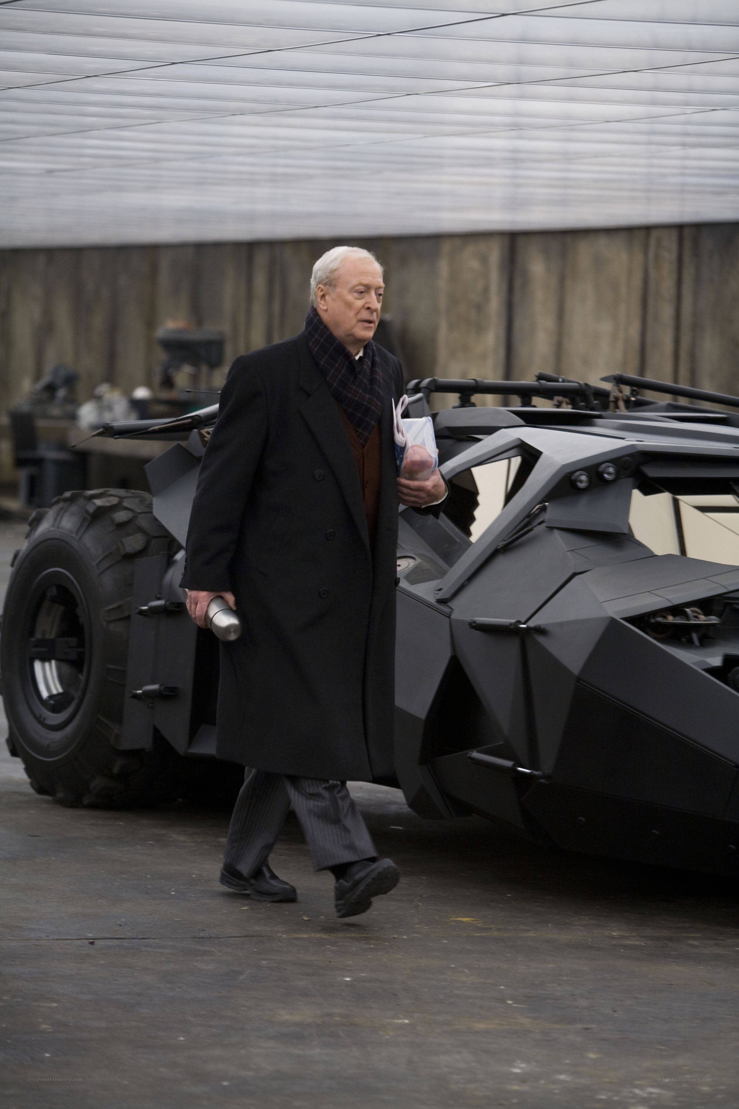 Man walking near Batmobile
