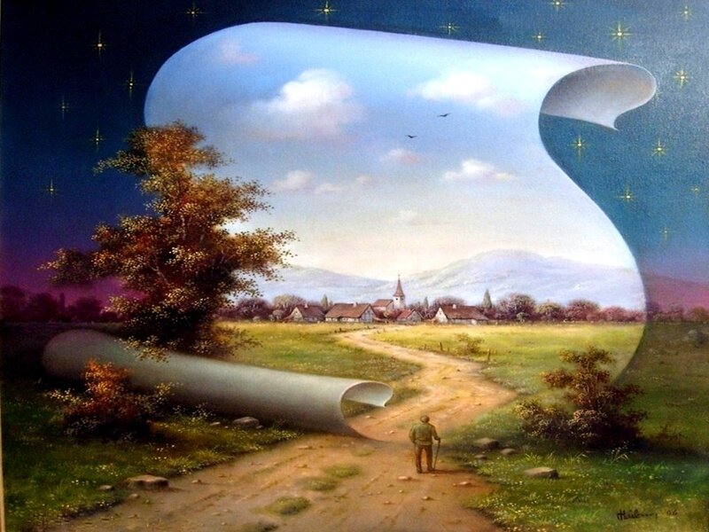 Man walking on a path