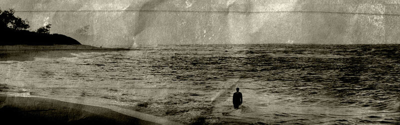 man walking on beach
