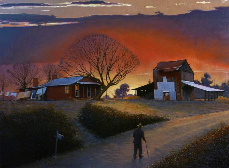 Man Walking on Dirt Road