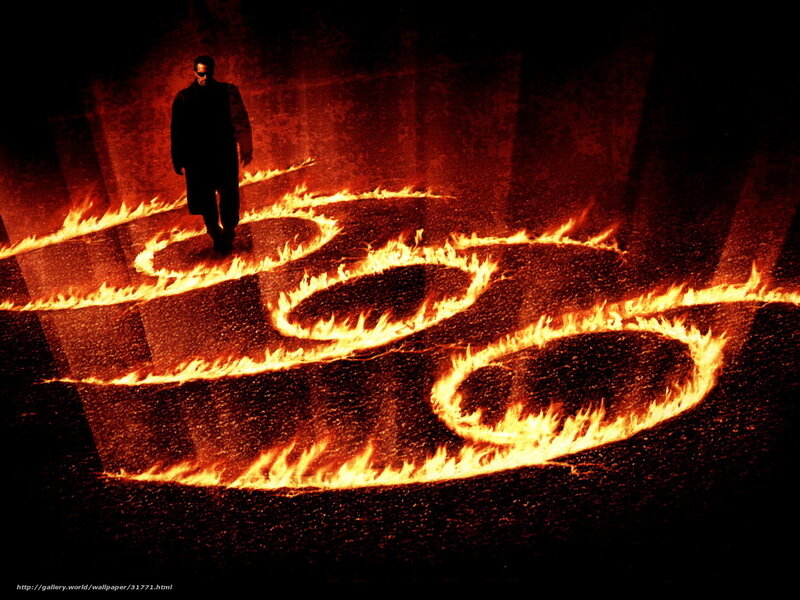 man walking on fire circles