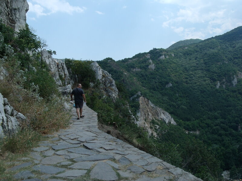 Man Walking on Path — Green