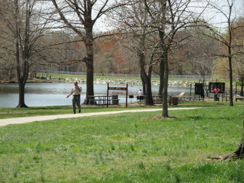 Man Walking on Path