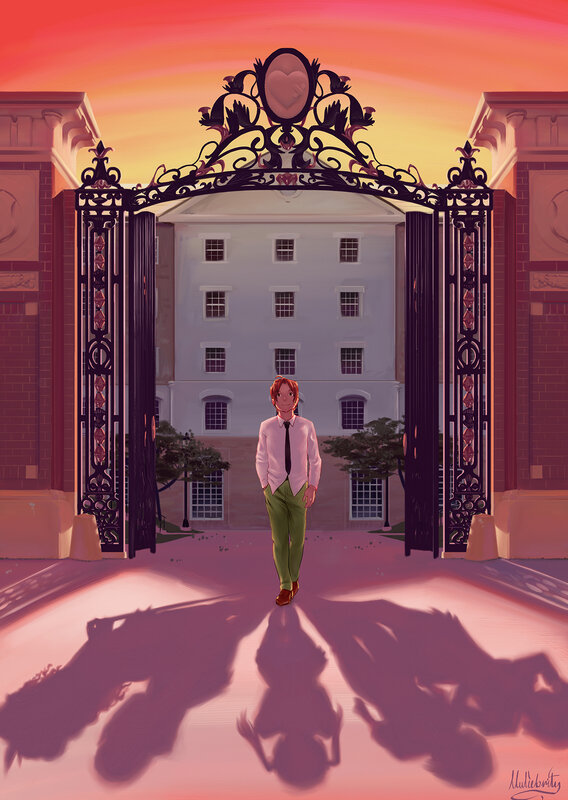 Man Walking Through Gate