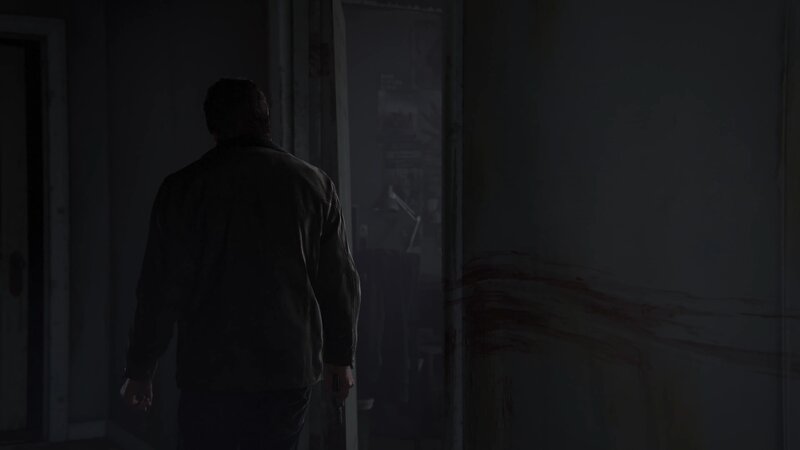 Man Walking Through Hallway