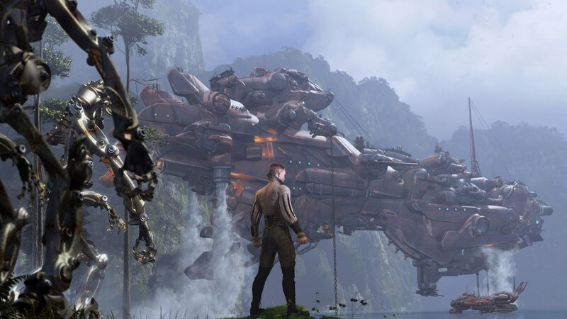Man Watching Mechs