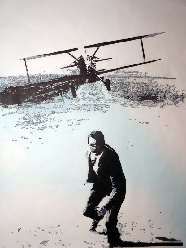 Man watching plane crash