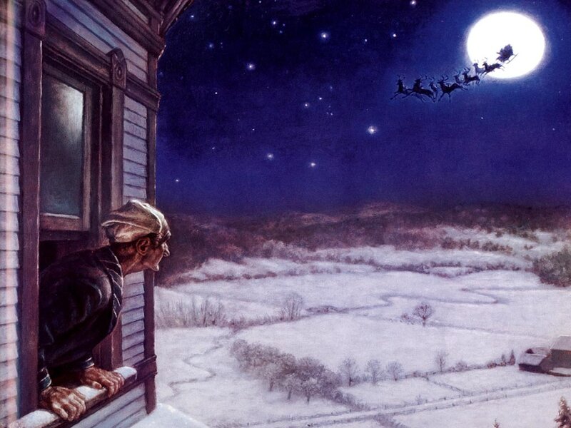 Man Watching Santa