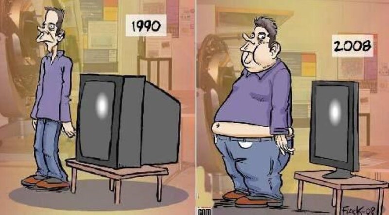 Man Watching Television