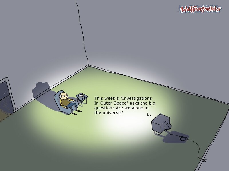 Man watching TV in a room