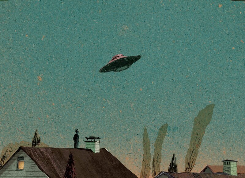 Man Watching UFO