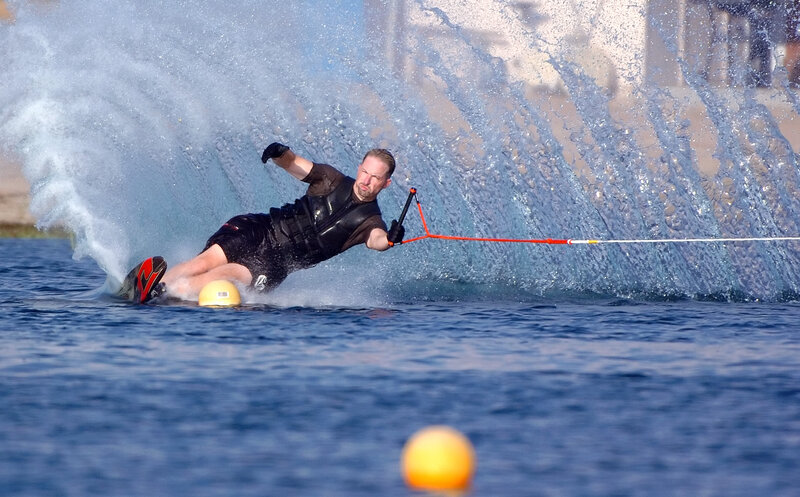 Man Water Skiing — Blue, Dynamic