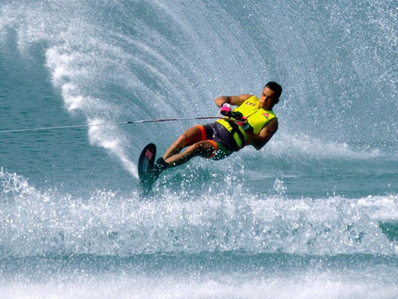 Man Water Skiing — Blue