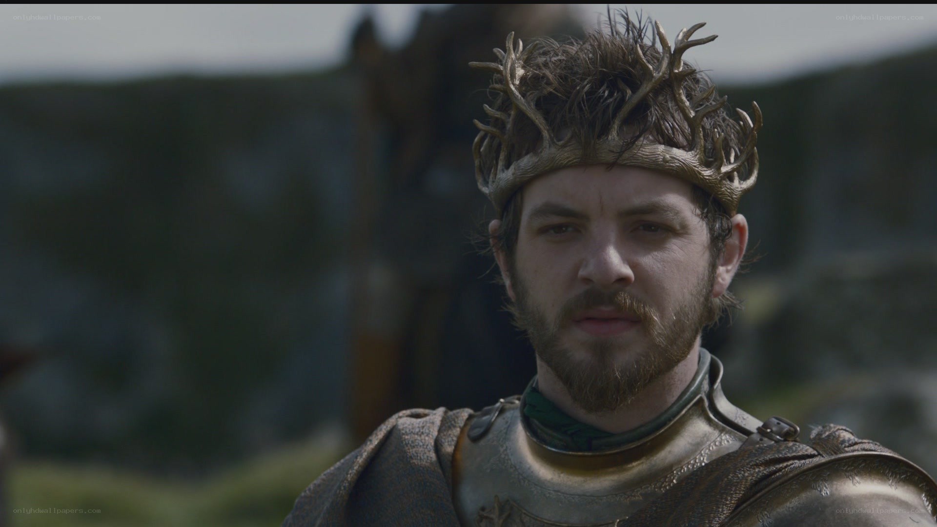 man wearing antler crown
