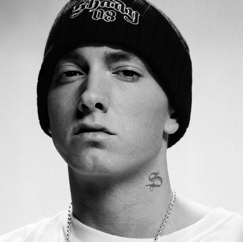 Man Wearing Beanie — Black, Serious, Photograph, Neck Tattoo