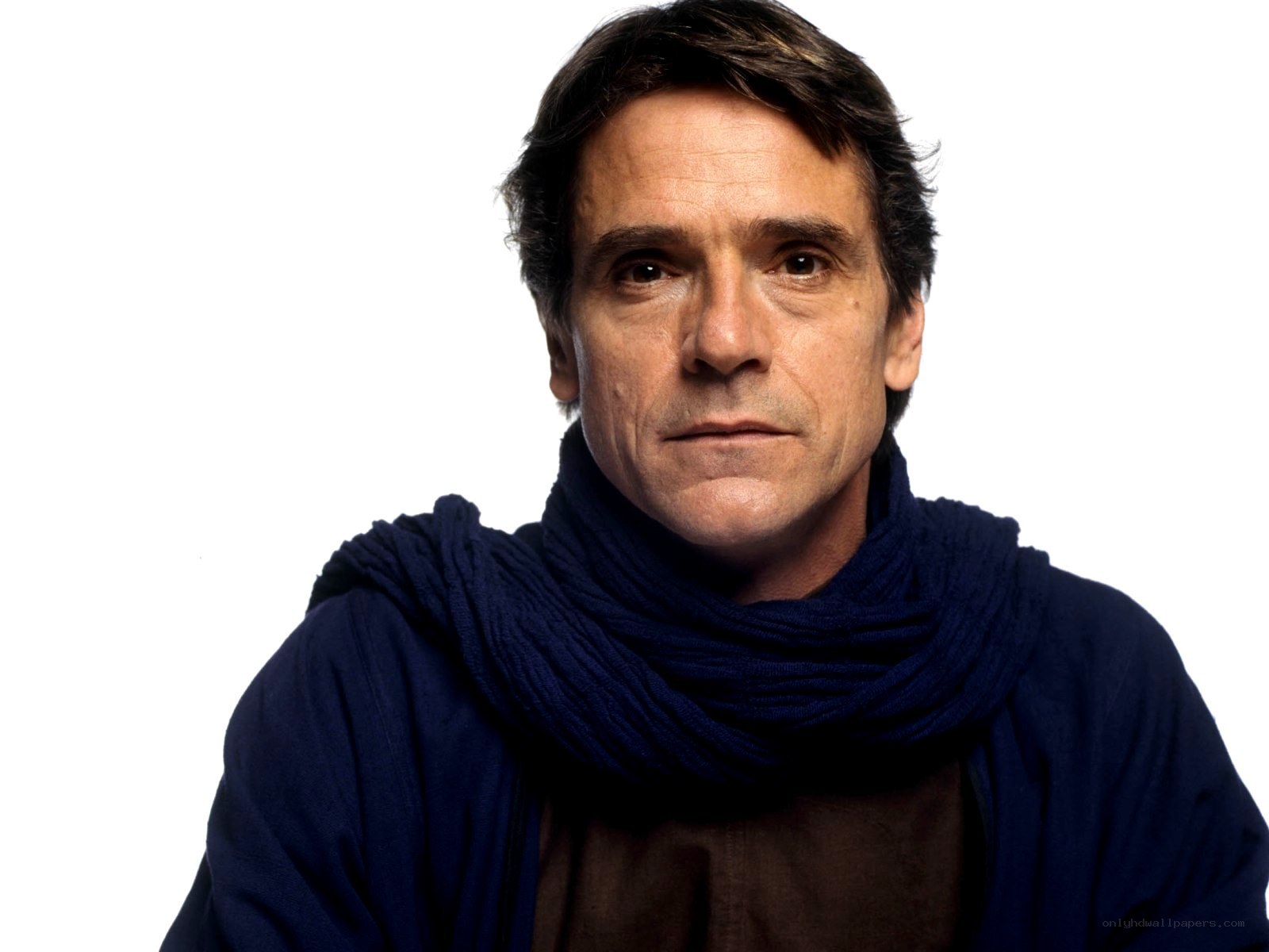 man wearing blue scarf