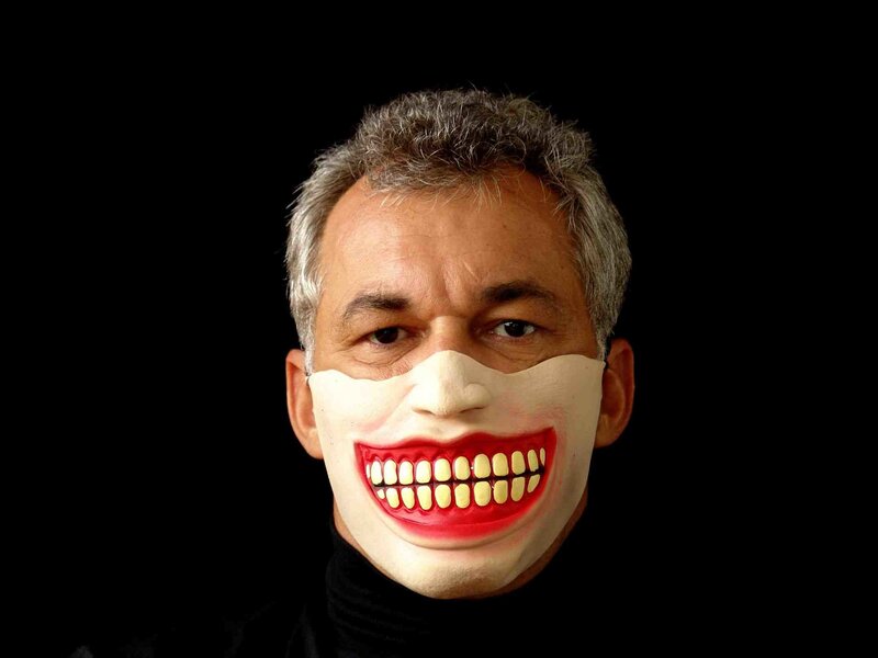 Man Wearing Clown Mask