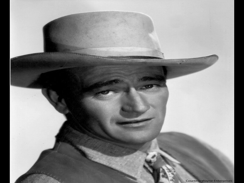 Man Wearing Cowboy Hat — Black, Serious