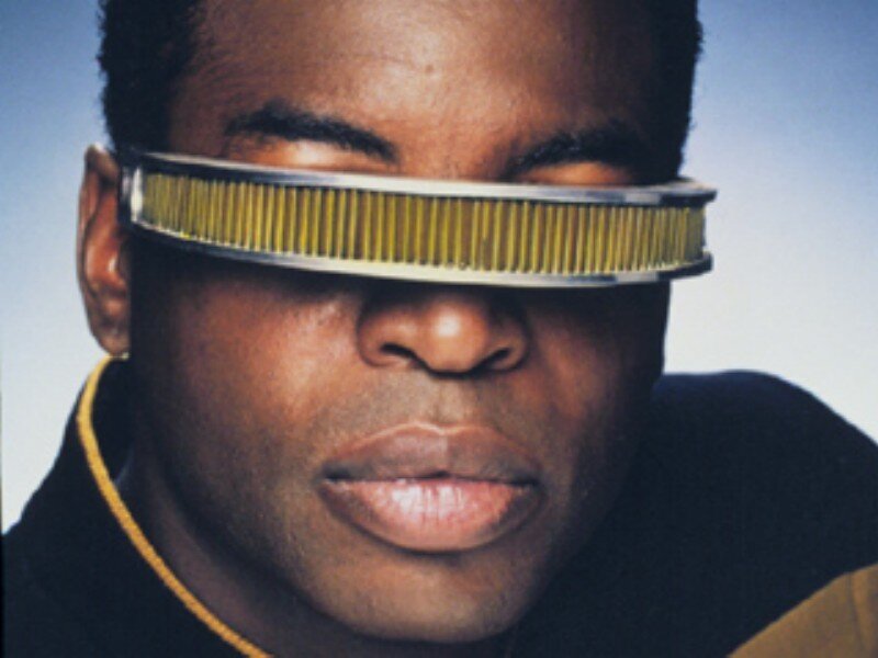 Man Wearing Filter Goggles