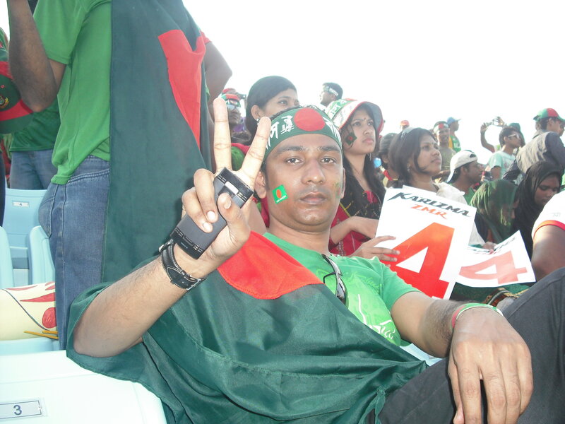 Man Wearing Flag Headband