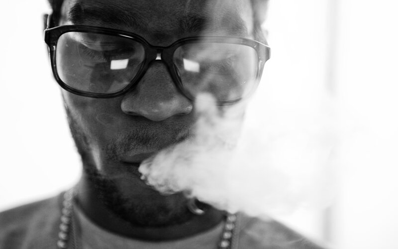 Man Wearing Glasses — Black, Dramatic