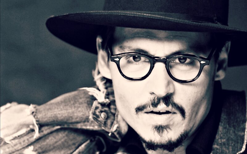 Man Wearing Hat and Glasses — Black, Dramatic, Photograph