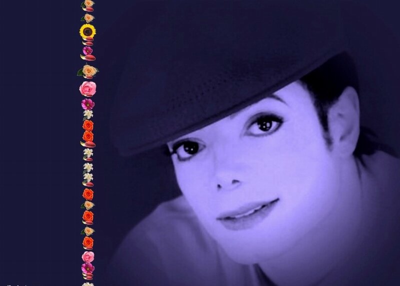 Man Wearing Hat — Purple