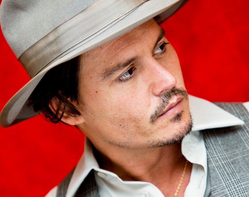 Man Wearing Hat — Red, Dramatic, Photograph