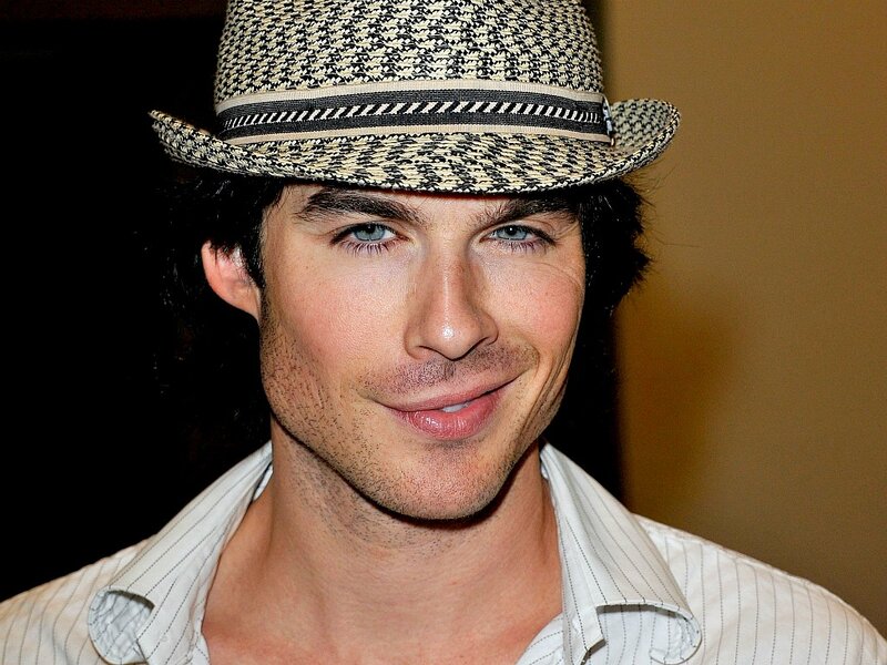 Man Wearing Hat — White