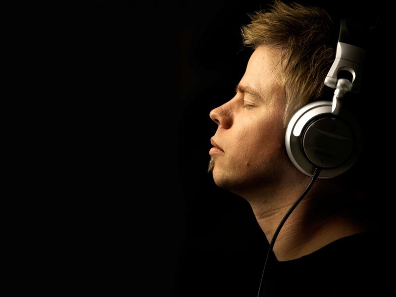 Man Wearing Headphones — Black, Dramatic, Photograph, Profile, White