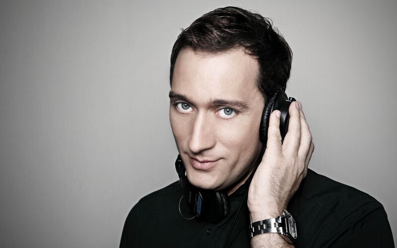 Man Wearing Headphones — Gray
