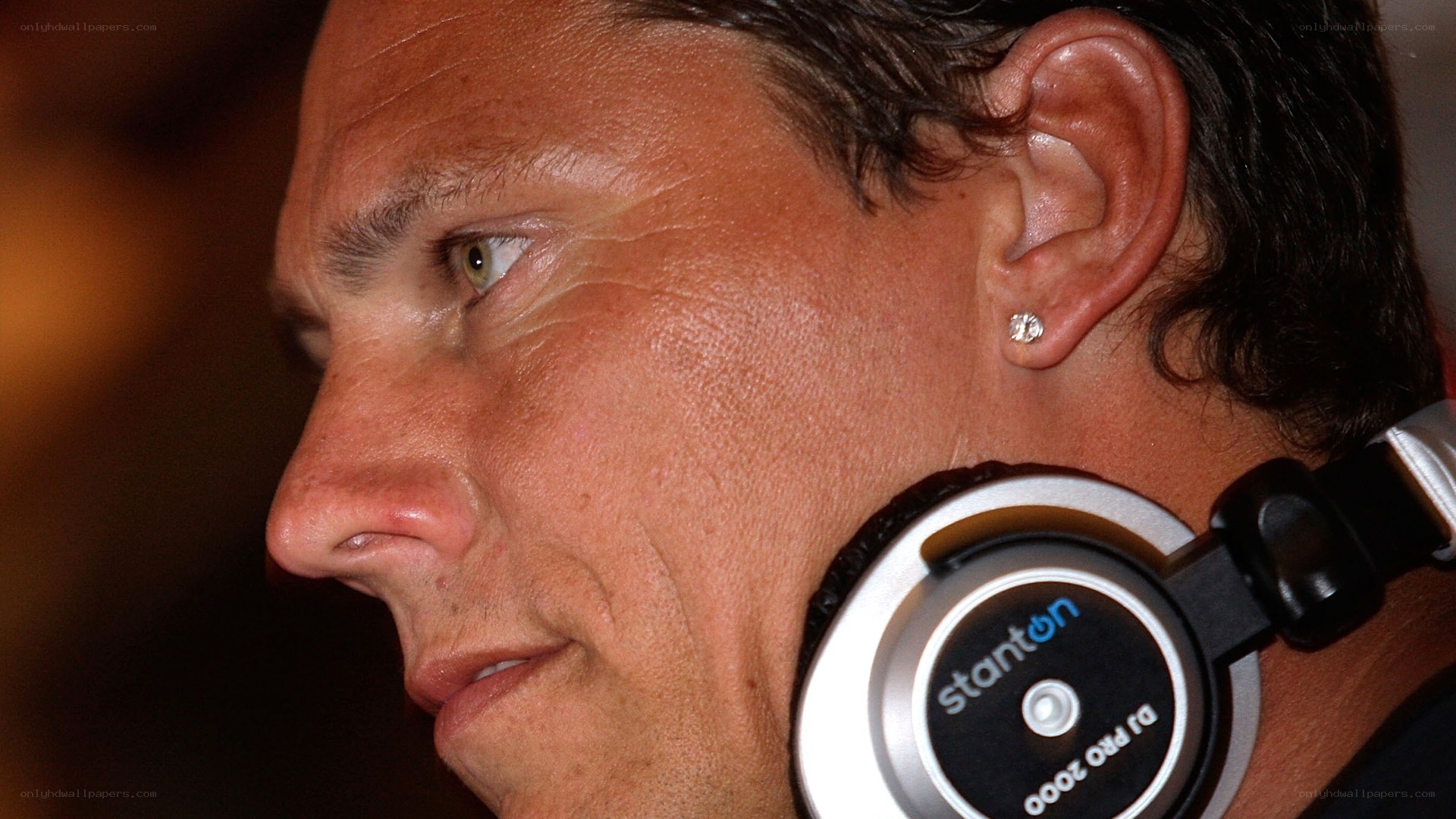 man wearing headphones