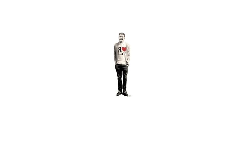 man wearing i love ussr sweater