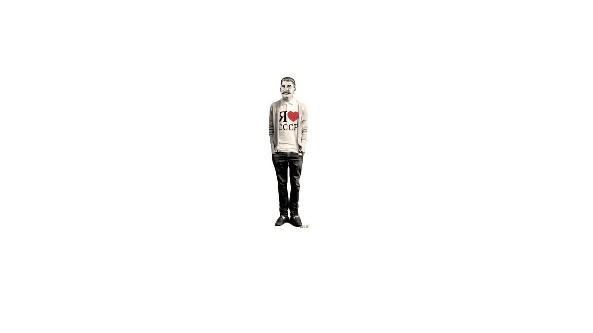 man wearing i love ussr sweater
