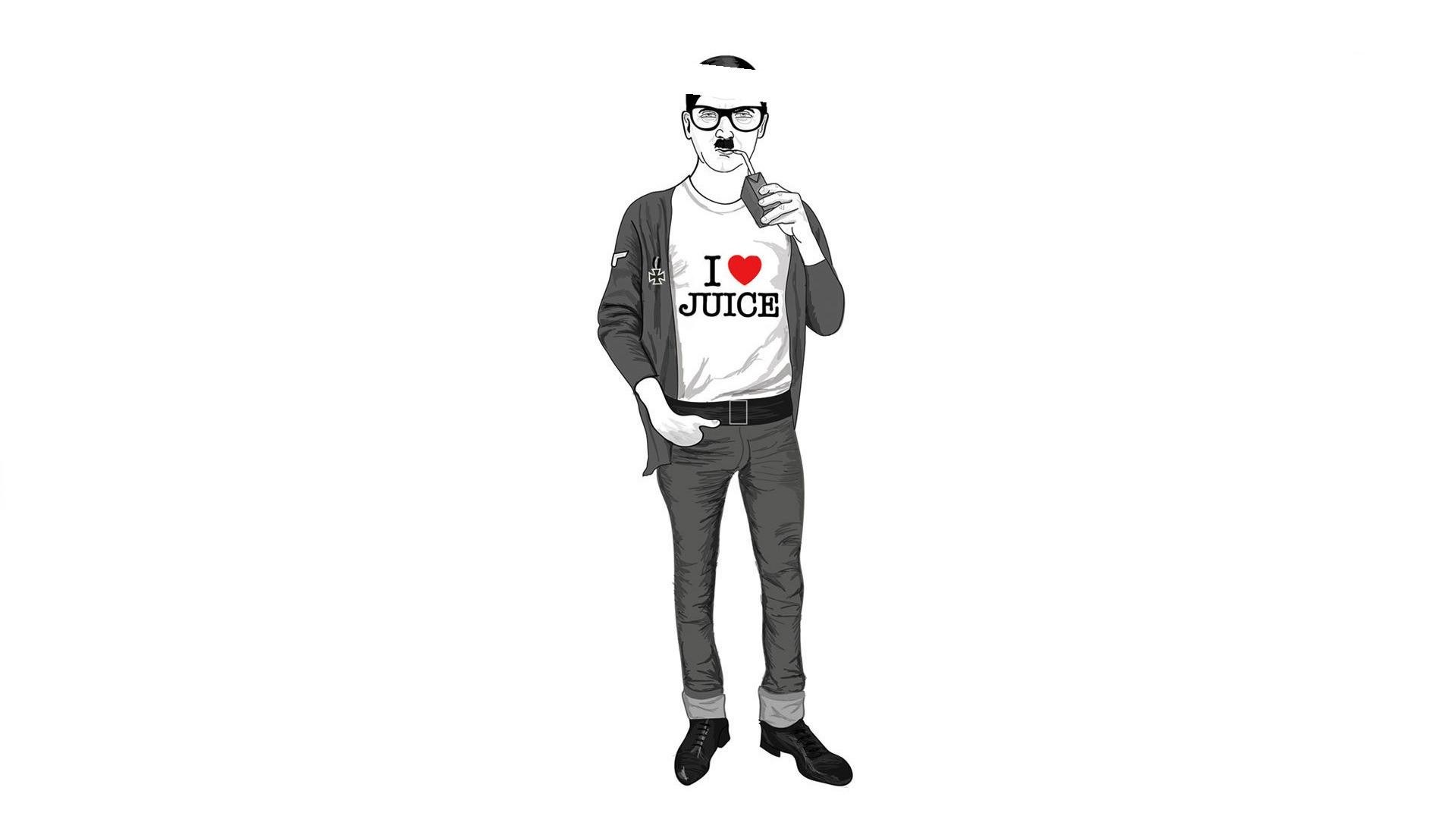 man wearing juice t-shirt